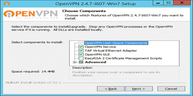 Cách Cài Đặt OpenVPN Chơi Game Trên GO99 Khi Bị Chặn 6 Các phần mềm sẽ được cài đặt kèm theo (bước này bạn nên để mặc định” và nhấn Next.
