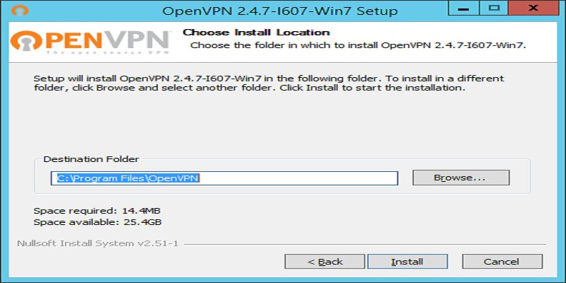 Cách Cài Đặt OpenVPN Chơi Game Trên GO99 Khi Bị Chặn 7 Bạn chọn đường dẫn cài đặt phần mềm và nhấn chọn Install.